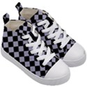 Block Fiesta Black And Silver Grey Kids  Mid-Top Canvas Sneakers View3