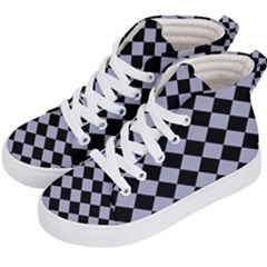 Block Fiesta Black And Silver Grey Kids  Hi-top Skate Sneakers by FashionBoulevard