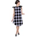 Block Fiesta Black And Silver Grey Tie Up Tunic Dress View2