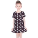 White Rose In Maroon Kids  Simple Cotton Dress View1