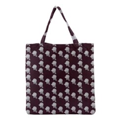 White Rose In Maroon Grocery Tote Bag by snowwhitegirl