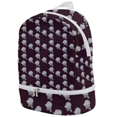 White Rose In Maroon Zip Bottom Backpack by snowwhitegirl