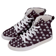 White Rose In Maroon Men s Hi-top Skate Sneakers by snowwhitegirl