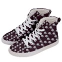 White Rose In Maroon Men s Hi-Top Skate Sneakers View2