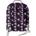 White Rose In Maroon Double Compartment Backpack View3