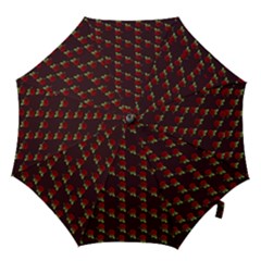 Rose Maroon Hook Handle Umbrellas (large) by snowwhitegirl