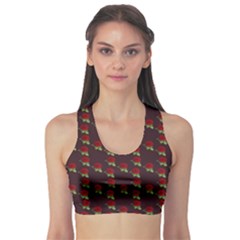 Rose Maroon Sports Bra by snowwhitegirl