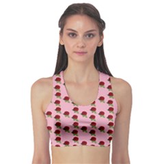 Rose In Pink Sports Bra by snowwhitegirl