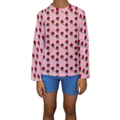 Rose In Pink Kids  Long Sleeve Swimwear by snowwhitegirl