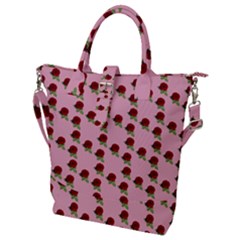 Rose In Pink Buckle Top Tote Bag by snowwhitegirl