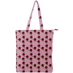 Rose In Pink Double Zip Up Tote Bag by snowwhitegirl