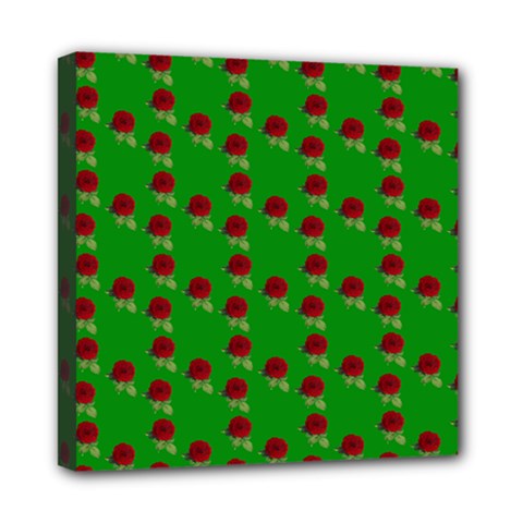 Rose In Green Mini Canvas 8  X 8  (stretched) by snowwhitegirl