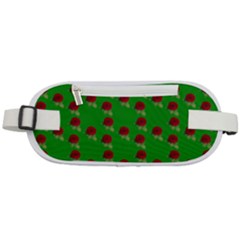 Rose In Green Rounded Waist Pouch