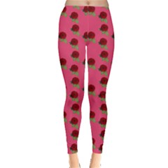 Rose In Mexican Pink Leggings 