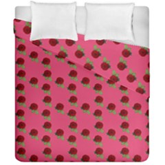 Rose In Mexican Pink Duvet Cover Double Side (California King Size)