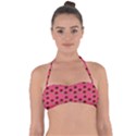 Rose In Mexican Pink Halter Bandeau Bikini Top View1