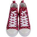 Rose In Mexican Pink Women s Mid-Top Canvas Sneakers View1