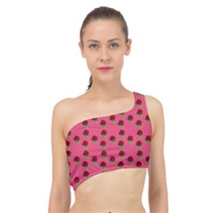 Rose In Mexican Pink Spliced Up Bikini Top 