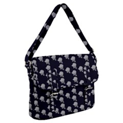 White Rose In Blue Buckle Messenger Bag by snowwhitegirl