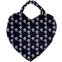 White Rose In Blue Giant Heart Shaped Tote View2