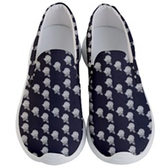 White Rose In Blue Men s Lightweight Slip Ons by snowwhitegirl