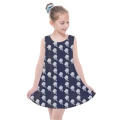 White Rose In Blue Kids  Summer Dress by snowwhitegirl