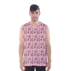 Robin Art Pink Pattern Men s Basketball Tank Top by snowwhitegirl