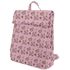 Robin Art Pink Pattern Flap Top Backpack by snowwhitegirl