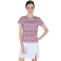 Robin Art Pink Pattern Women s Sports Top View1