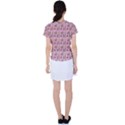 Robin Art Pink Pattern Women s Sports Top View2