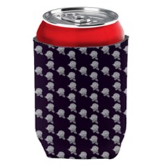 White Rose In Purple Can Holder