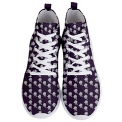 White Rose In Purple Men s Lightweight High Top Sneakers by snowwhitegirl