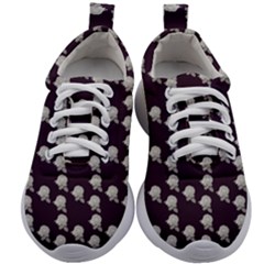 White Rose In Purple Kids Athletic Shoes