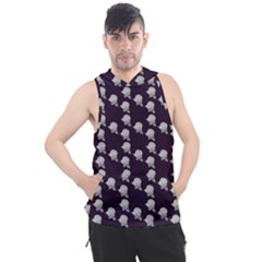 White Rose In Purple Men s Sleeveless Hoodie