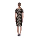 Robin Art Black Pattern Classic Short Sleeve Midi Dress View2