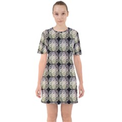 Doily Only Pattern Sixties Short Sleeve Mini Dress