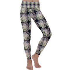 Doily Only Pattern Kids  Lightweight Velour Classic Yoga Leggings