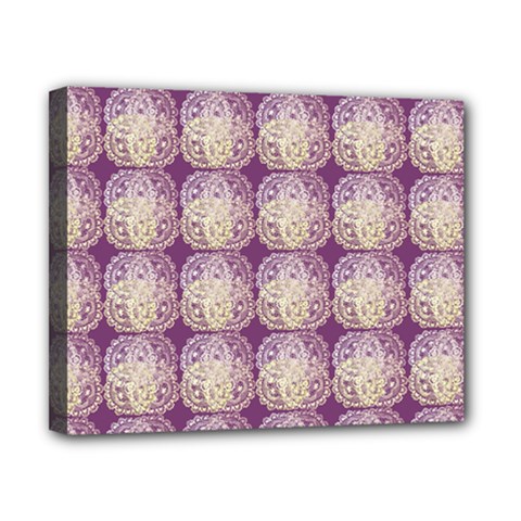 Doily Only Pattern Purple Canvas 10  X 8  (stretched) by snowwhitegirl