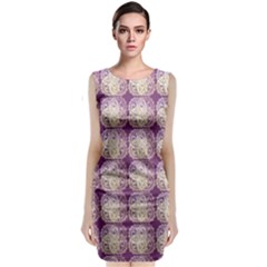 Doily Only Pattern Purple Classic Sleeveless Midi Dress by snowwhitegirl