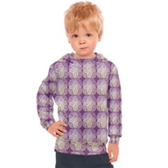 Doily Only Pattern Purple Kids  Hooded Pullover by snowwhitegirl