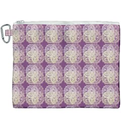 Doily Only Pattern Purple Canvas Cosmetic Bag (xxxl) by snowwhitegirl