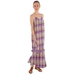 Doily Only Pattern Purple Cami Maxi Ruffle Chiffon Dress by snowwhitegirl