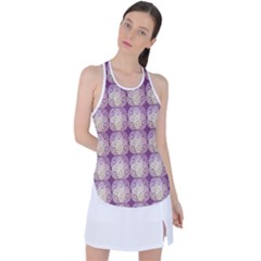 Doily Only Pattern Purple Racer Back Mesh Tank Top by snowwhitegirl