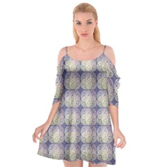 Doily Only Pattern Blue Cutout Spaghetti Strap Chiffon Dress by snowwhitegirl