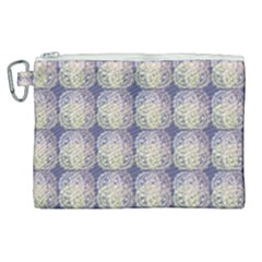 Doily Only Pattern Blue Canvas Cosmetic Bag (xl)