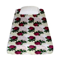 Doily Rose Pattern White Fitted Sheet (single Size) by snowwhitegirl