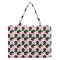 Doily Rose Pattern White Medium Tote Bag View1