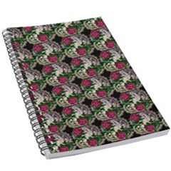 Doily Rose Pattern Black 5 5  X 8 5  Notebook by snowwhitegirl