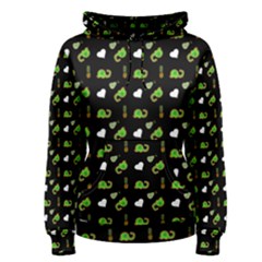 Green Elephant Pattern Women s Pullover Hoodie by snowwhitegirl