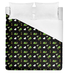 Green Elephant Pattern Duvet Cover (queen Size) by snowwhitegirl